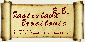 Rastislava Broćilović vizit kartica